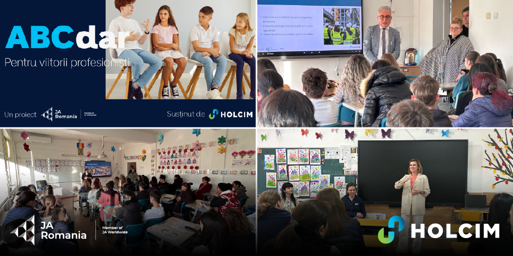 Junior Achievement România, împreună cu Holcim România, continuă sesiunile de orientare profesională dedicate părinților din județele Argeș, Buzău și Vrancea