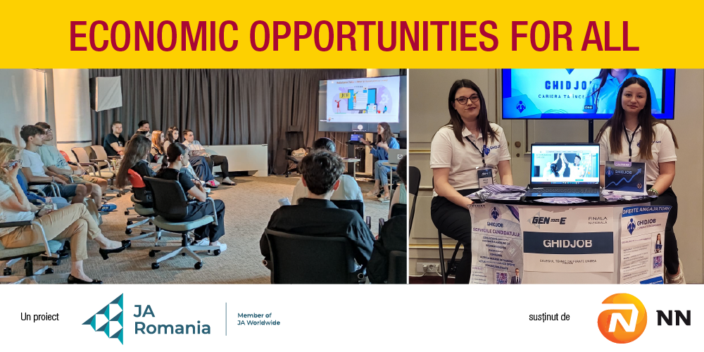 Tinerii creează soluții pentru comunitate și explorează cariere reale în cadrul proiectului Economic Opportunities for All