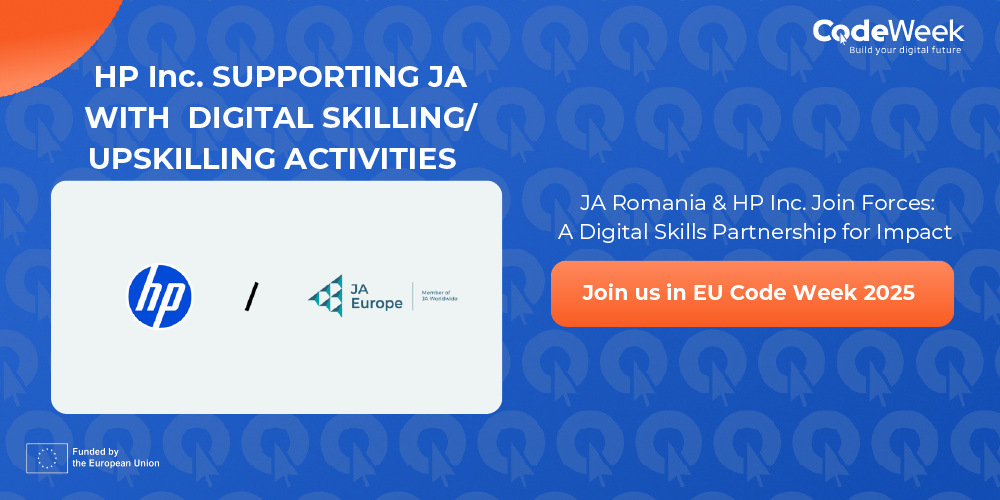 Junior Achievement România și HP Inc. își unesc forțele într-un parteneriat pentru dezvoltarea competențelor digitale