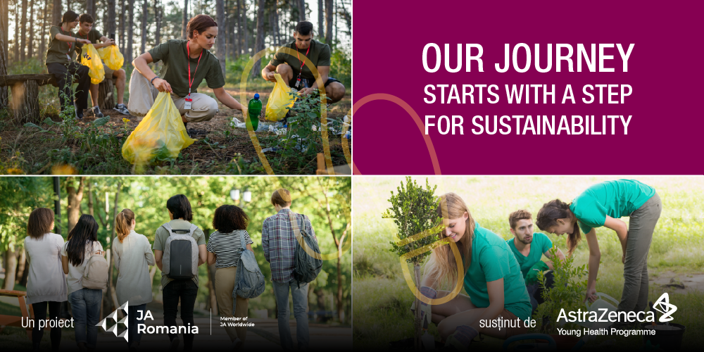 JA și AstraZeneca dau startul ediției a cincea a activității Our journey starts with a step for sustainability, prin programul de încurajare a unui stil de viață sănătos