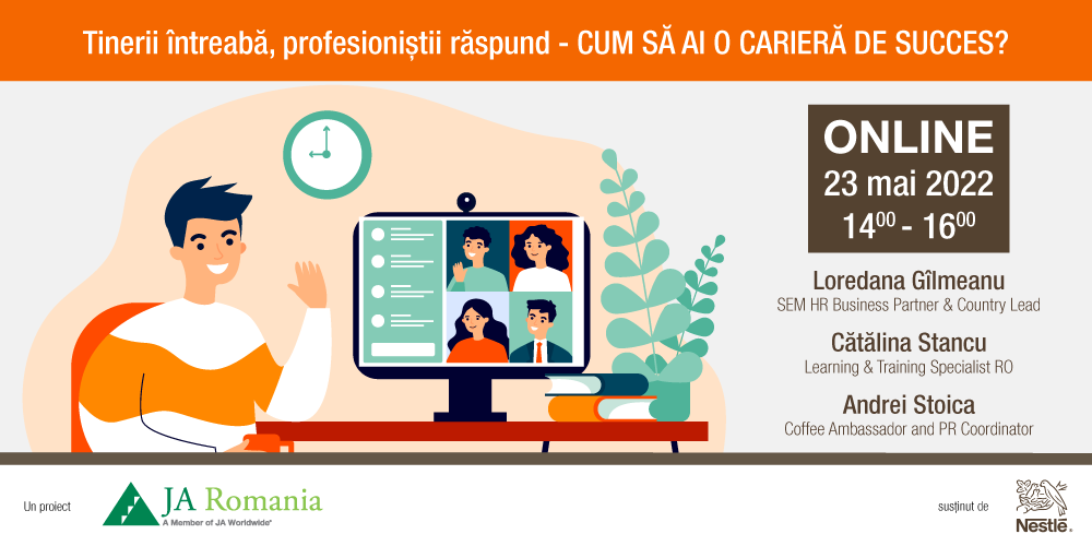 Nestlé România și Junior Achievement continuă proiectul  “Succesul tău profesional” cu un nou webinar pentru liceeni