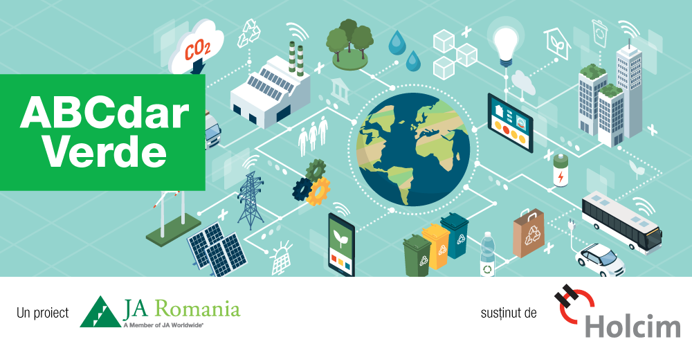 Lecții de ABCdar Verde pentru elevi din 14 localități, în cadrul proiectului dezvoltat de Junior Achievement România și Holcim România